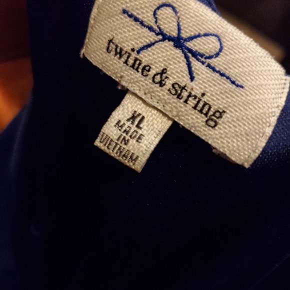 Twine & String Blue Cap Sleeve Business Casual Top Juniors Women's X-Large - Picture 5 of 8